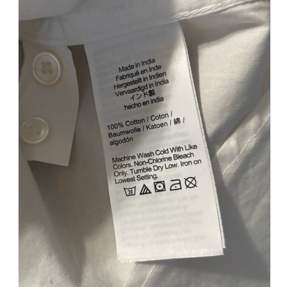Madewell Women’s Large The Easy Shirt 100% Cotton Poplin Button Front White - Picture 5 of 11